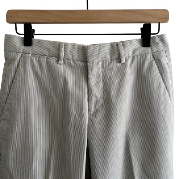 Express Photographer Cropped Trousers Size 28/32 Office Business Casual Striped - Picture 2 of 13
